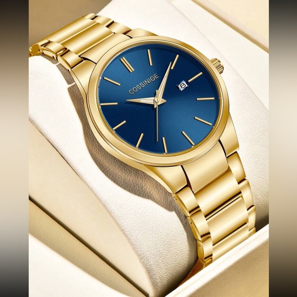 Mens Fashion Stainless Steel Band Watches Casual Simple